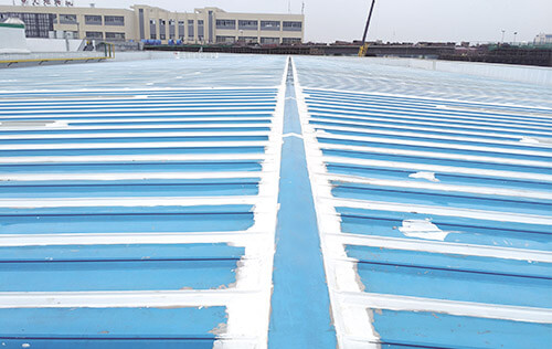 金属屋面屋脊防水效果图